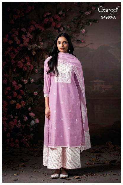 Ivania S4963 Ganga Cotton Plazzo Style Suits Wholesaler