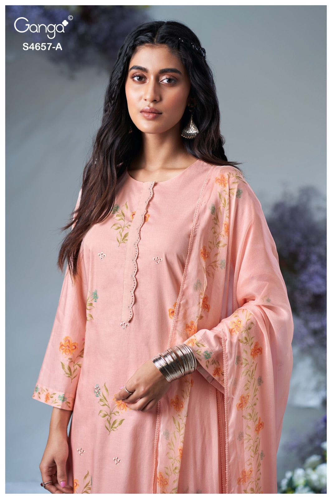 Ivanna 4657 Ganga Cotton Pant Style Suits Exporter Ahmedabad