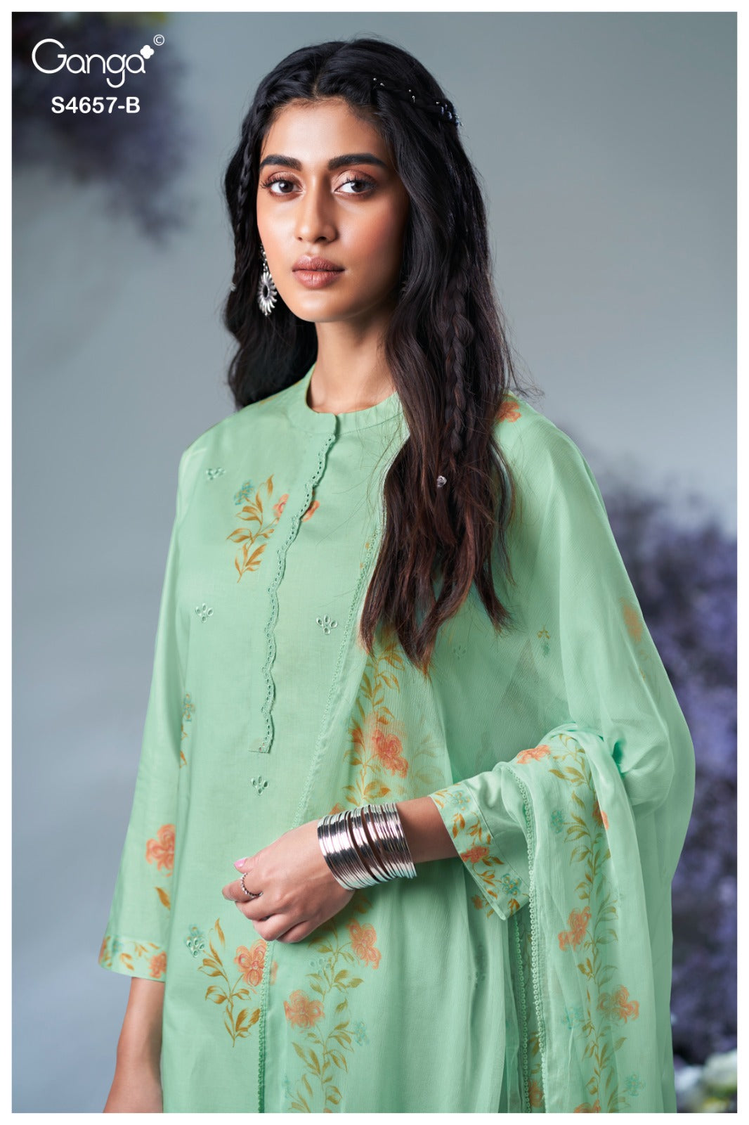 Ivanna 4657 Ganga Cotton Pant Style Suits Exporter Ahmedabad