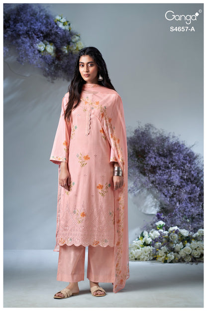 Ivanna 4657 Ganga Cotton Pant Style Suits Exporter Ahmedabad
