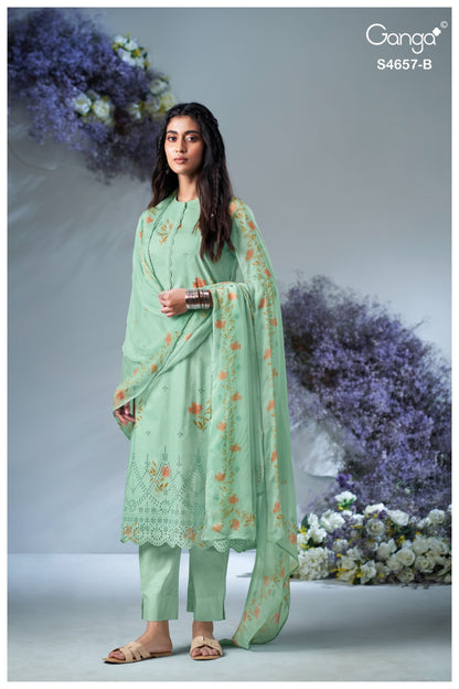 Ivanna 4657 Ganga Cotton Pant Style Suits Exporter Ahmedabad