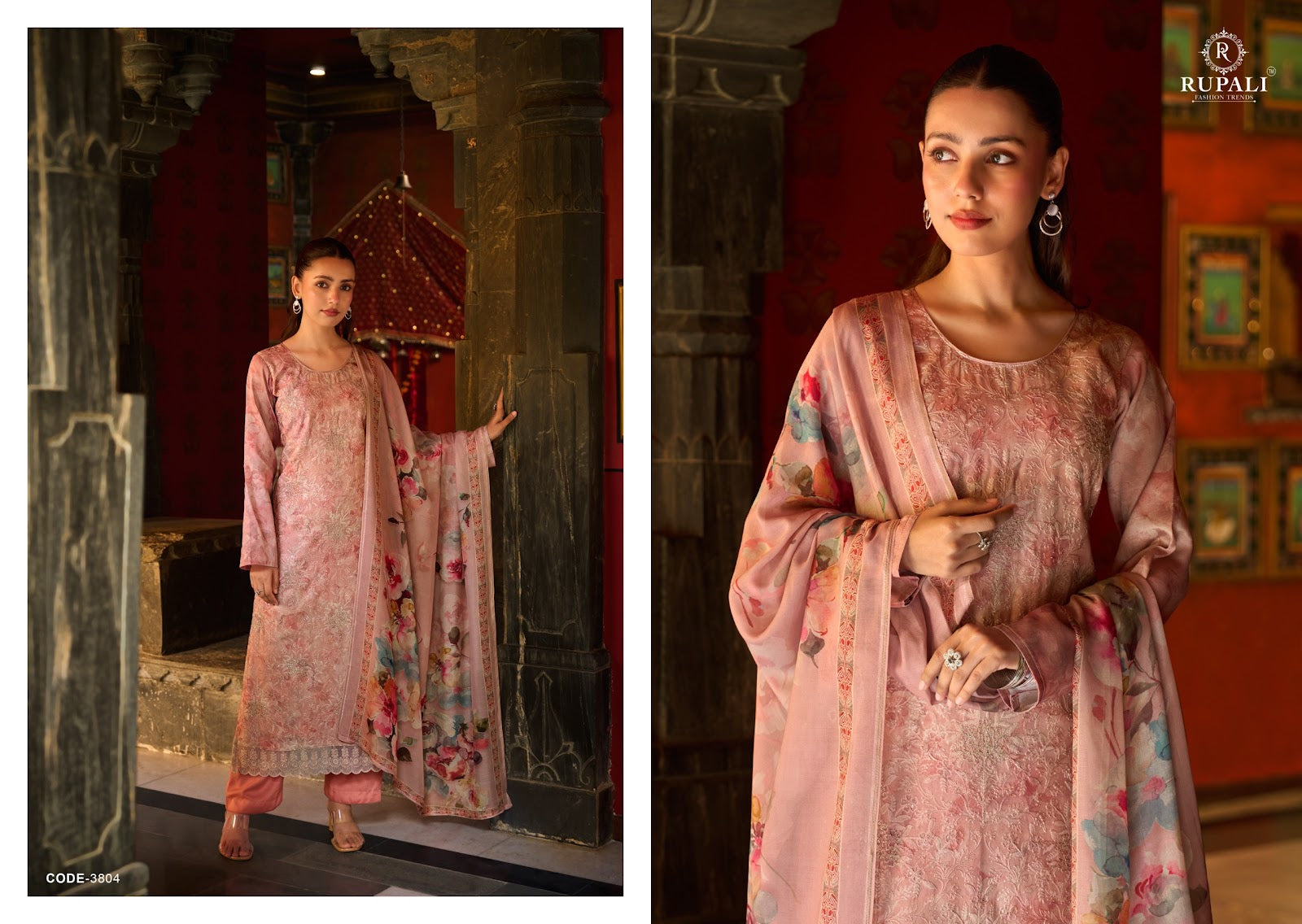 Ivanna Rupali Jam Satin Pant Style Suits Exporter Gujarat
