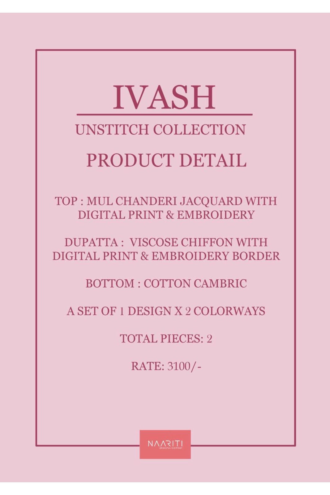 Ivash Naariti Mul Chanderi Pant Style Suits Wholesale