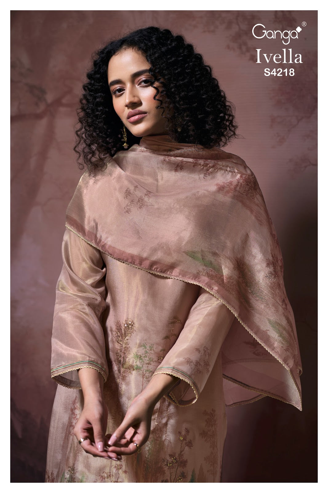 Ivella S4218 Ganga Bemberg Silk Pant Style Suits Wholesaler Gujarat