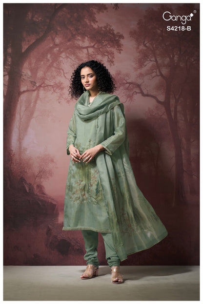Ivella S4218 Ganga Bemberg Silk Pant Style Suits Wholesaler Gujarat