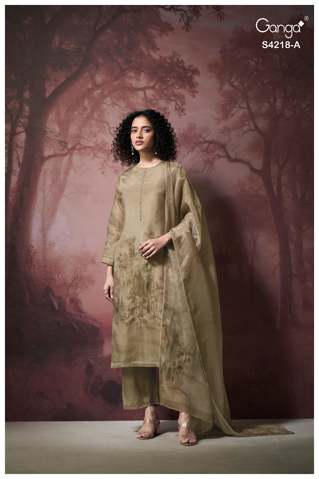 Ivella S4218 Ganga Bemberg Silk Pant Style Suits Wholesaler Gujarat