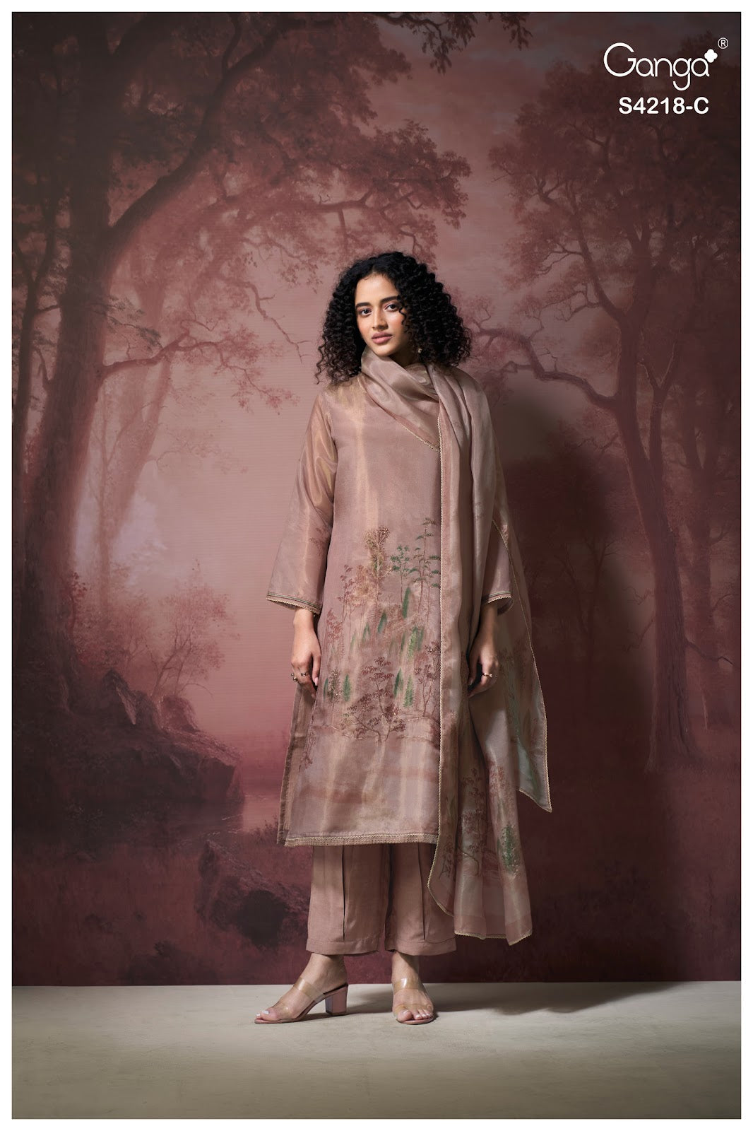 Ivella S4218 Ganga Bemberg Silk Pant Style Suits Wholesaler Gujarat