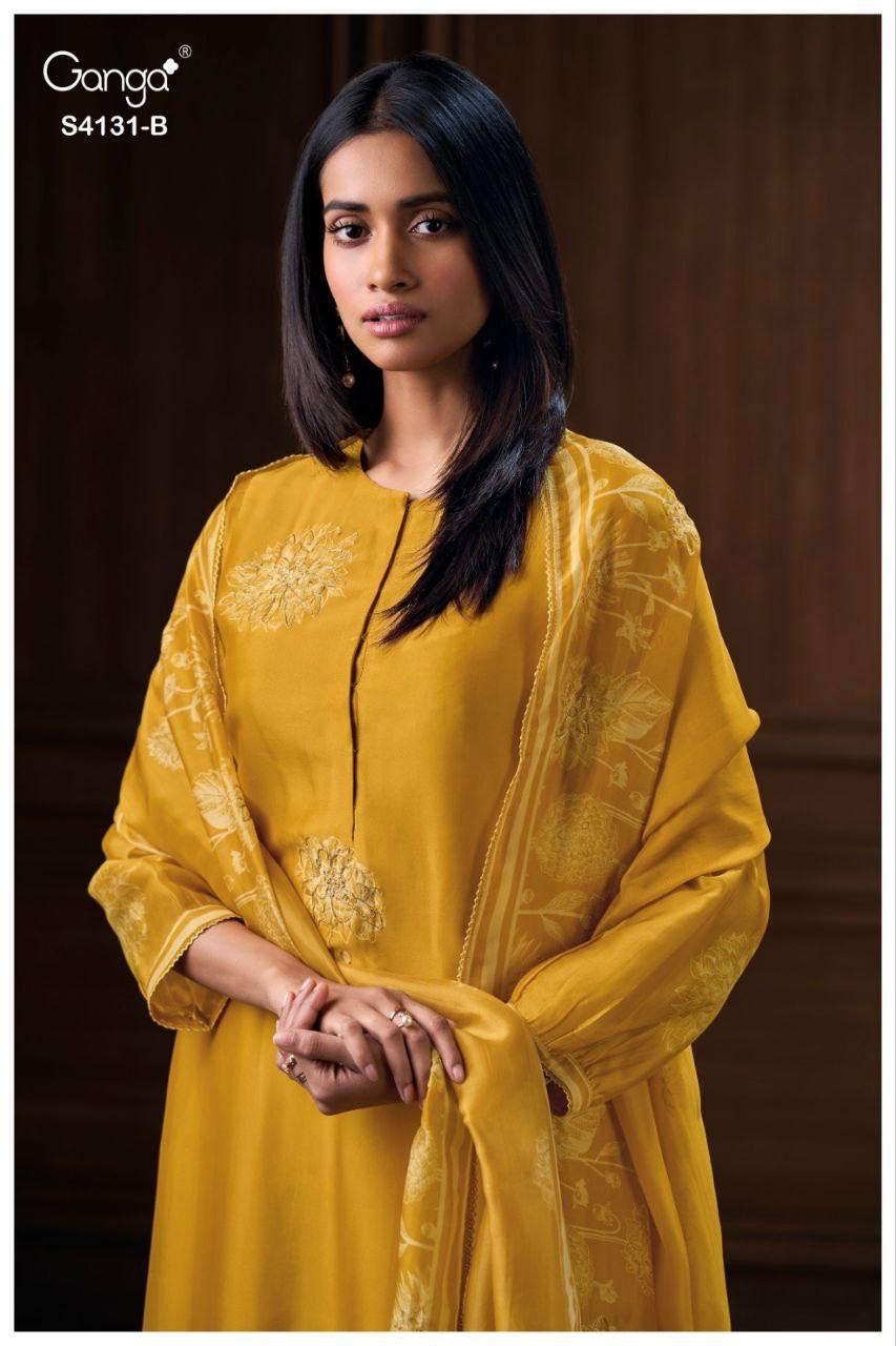 Iverra 4131 Ganga Pure Bemberg Salwar Suits Wholesaler Gujarat