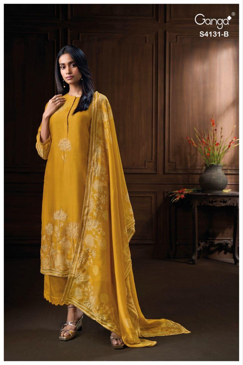 Iverra 4131 Ganga Pure Bemberg Salwar Suits Wholesaler Gujarat