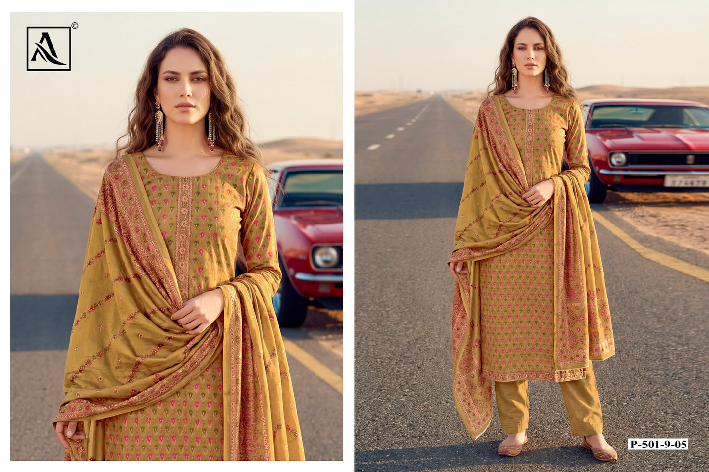 Ivory Alok Zam Karachi Salwar Suits Supplier Ahmedabad