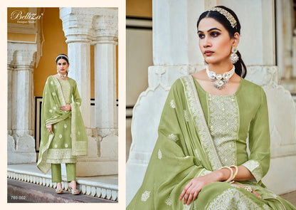 Ivory Belliza Designer Studio Cotton Jacquard Karachi Salwar Suits Wholesale