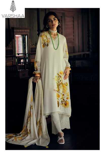 Ivory Gold Varshaa Viscose Muslin Pant Style Suits Manufacturer India
