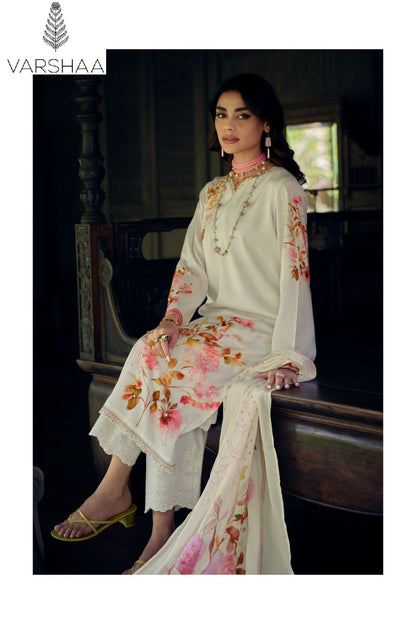 Ivory Gold Varshaa Viscose Muslin Pant Style Suits Manufacturer India