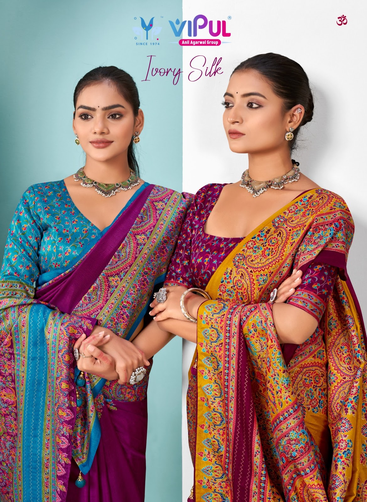 Ivory Silk Vipul Sarees Supplier Ahmedabad