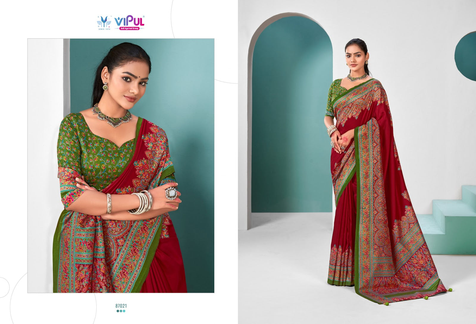 Ivory Silk Vipul Sarees Supplier Ahmedabad