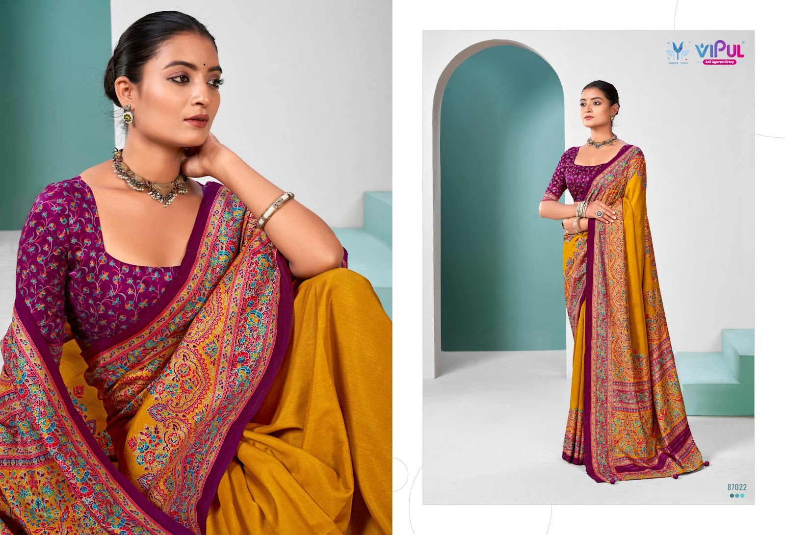 Ivory Silk Vipul Sarees Supplier Ahmedabad