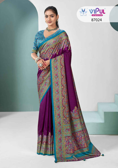 Ivory Silk Vipul Sarees Supplier Ahmedabad