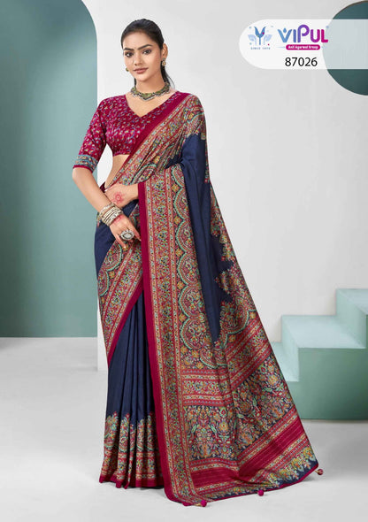 Ivory Silk Vipul Sarees Supplier Ahmedabad