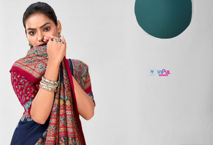 Ivory Silk Vipul Sarees Supplier Ahmedabad