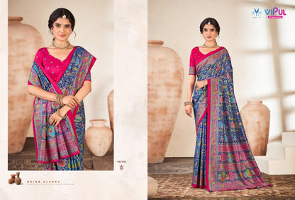 Ivory Silk Vol 18 Vipul Sarees Exporter Ahmedabad