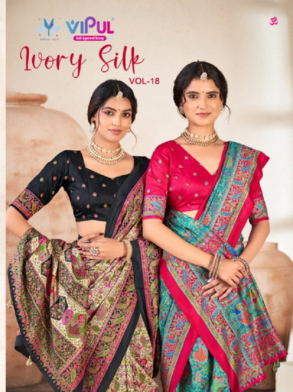 Ivory Silk Vol 18 Vipul Sarees Exporter Ahmedabad