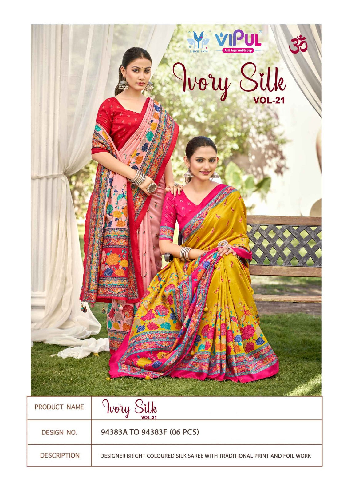 Ivory Silk Vol 21 Vipul Sarees Wholesale Rate