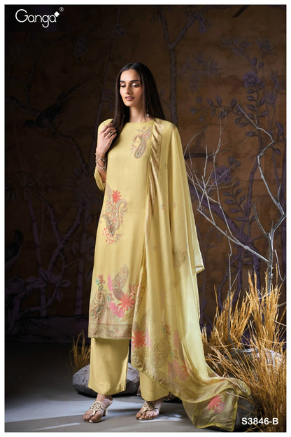 Ivriel 3846 Ganga Pashmina Suits Supplier Ahmedabad