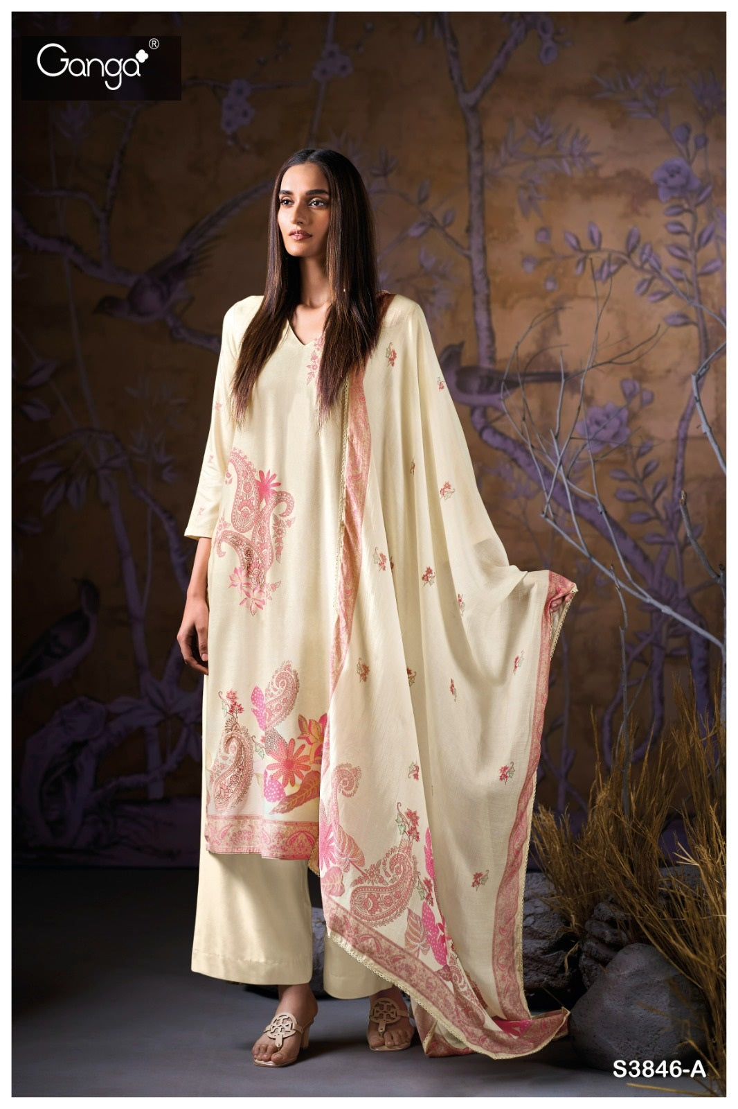 Ivriel 3846 Ganga Pashmina Suits Supplier Ahmedabad