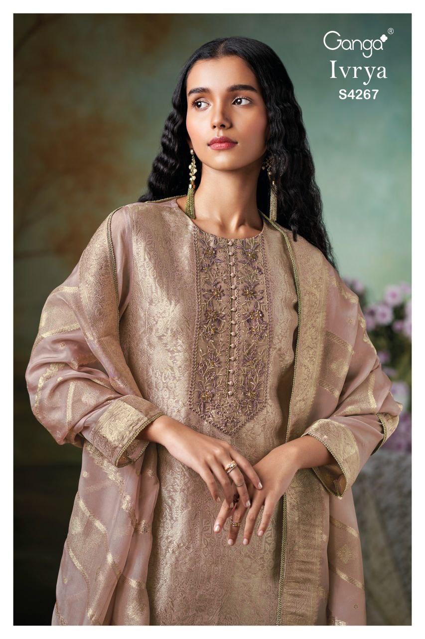 Ivrya 4267 Ganga Bembarg Silk Plazzo Style Suits Supplier