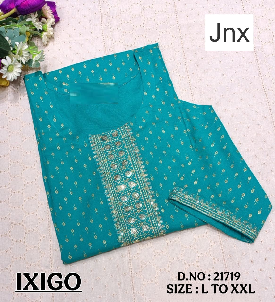 Ixigo 191125 Jnx Straight Cut Kurtis Manufacturer Gujarat