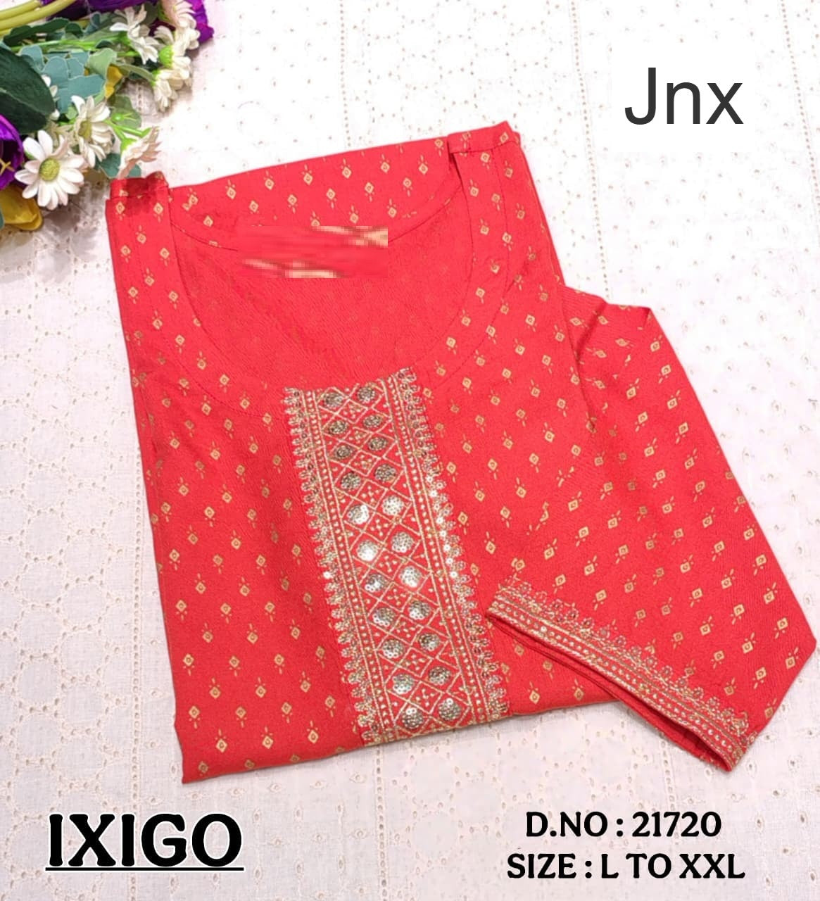 Ixigo 191125 Jnx Straight Cut Kurtis Manufacturer Gujarat