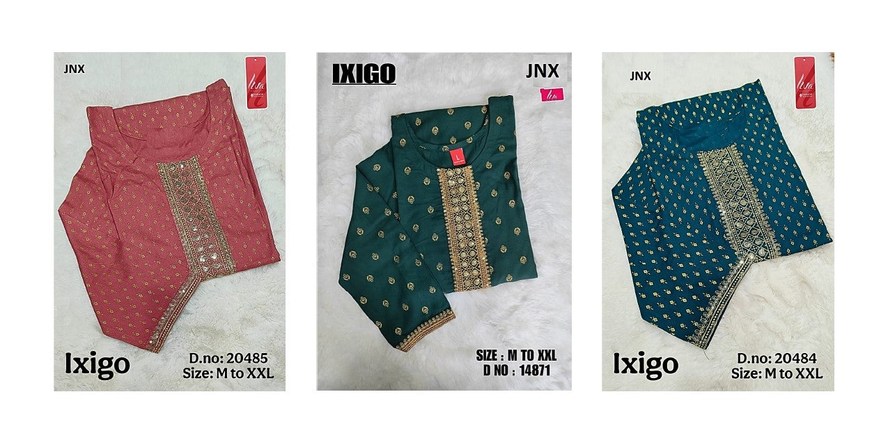 Ixigo Liva Jnx Rayon Foil Kurtis Wholesale Price