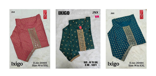Ixigo Liva Jnx Rayon Foil Kurtis Wholesale Price