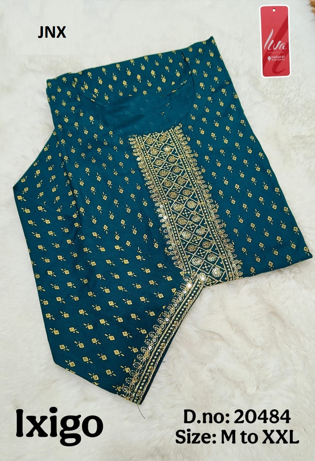 Ixigo Liva Jnx Rayon Foil Kurtis Wholesale Price