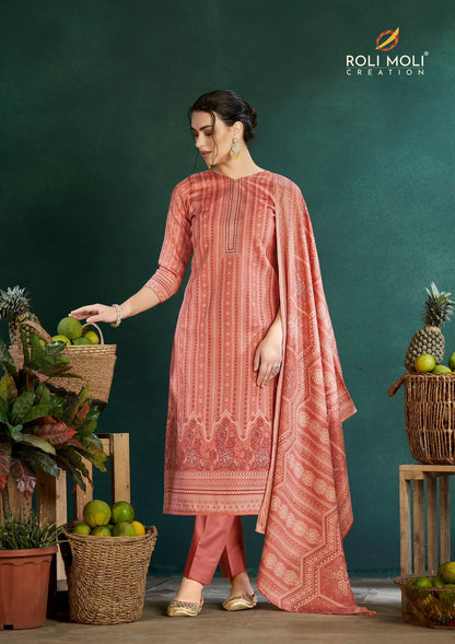Izara Roli Moli Pashmina Suits Wholesaler