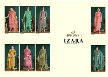 Izara Roli Moli Pashmina Suits Wholesaler