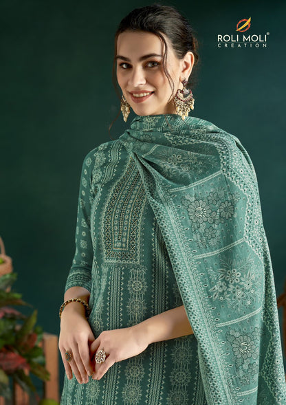 Izara Roli Moli Pashmina Suits Wholesaler