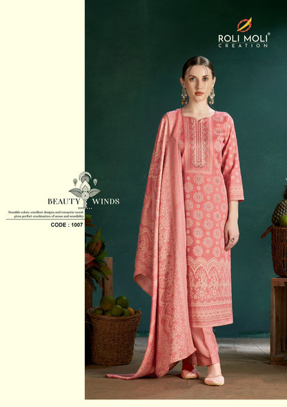 Izara Roli Moli Pashmina Suits Wholesaler