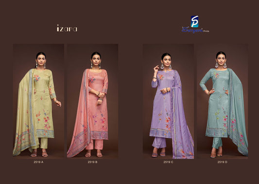 Izara Sargam Prints Pure Jam Pant Style Suits Supplier Gujarat