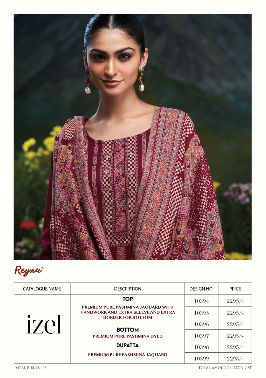 Izel Reyna Jacquard Pashmina Suits Manufacturer