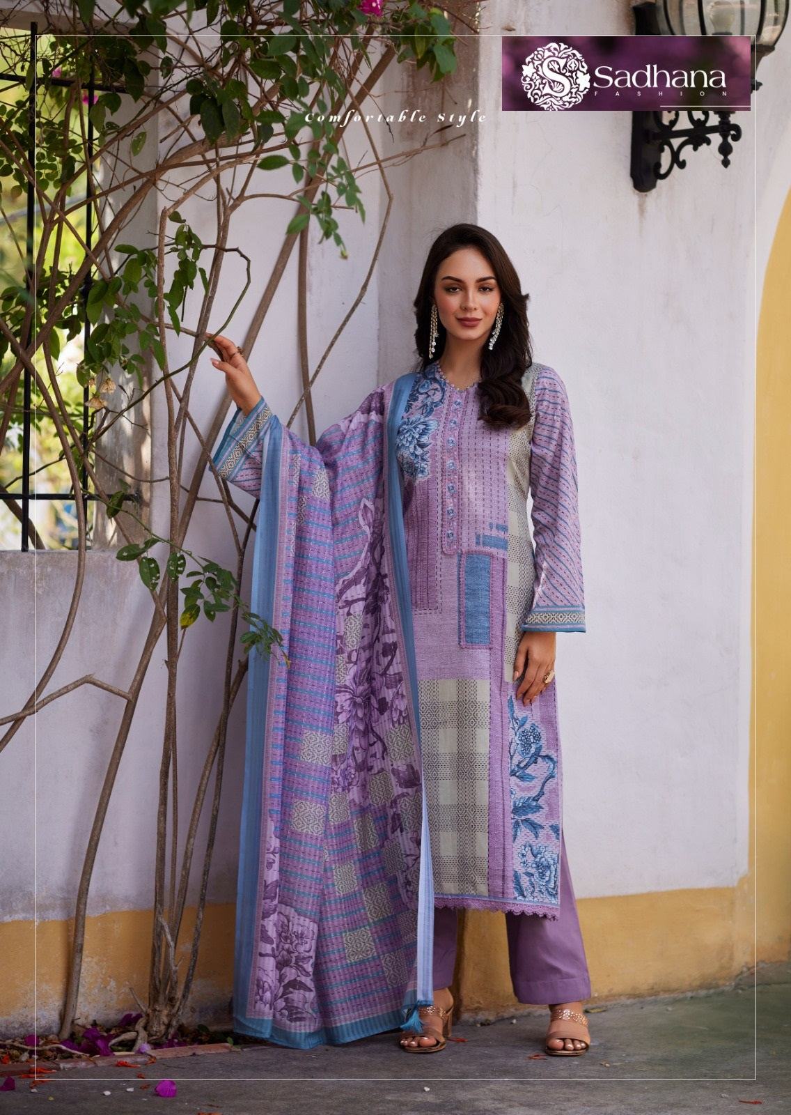 Izel Sadhana Pure Jaam Pant Style Suits Exporter