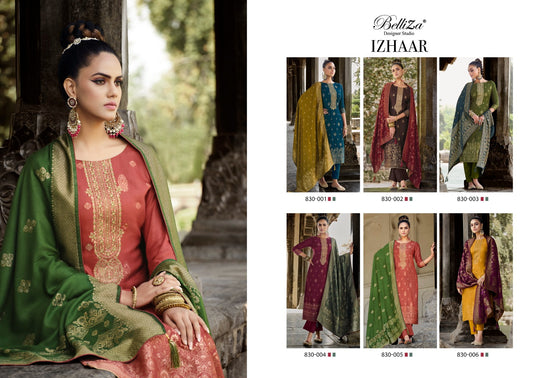 Izhaar Belliza Designer Studio Viscose Pashmina Suits Wholesale