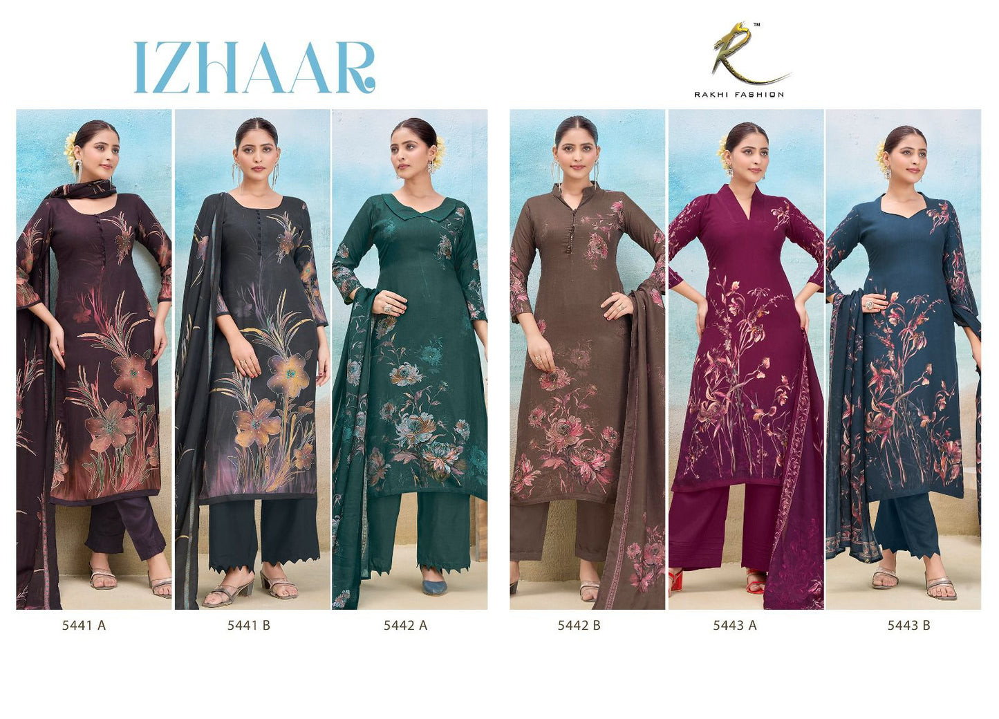 Izhaar Rakhi Fashion Pure Viscose Pashmina Suits Manufacturer Gujarat