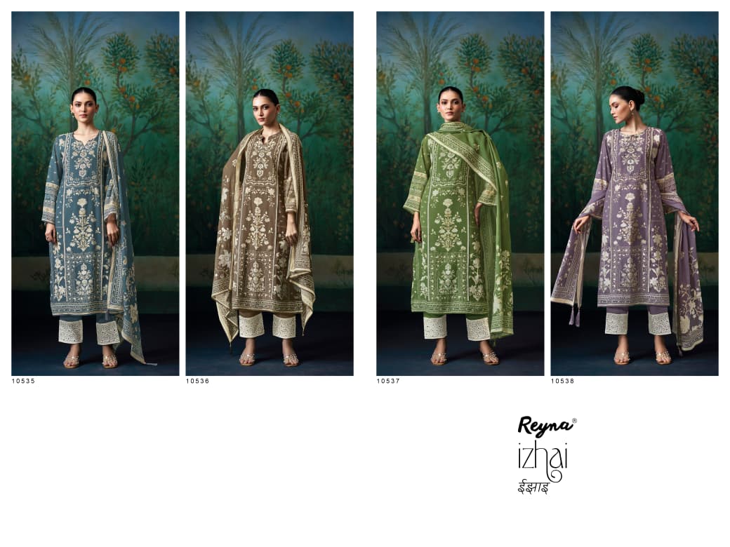 Izhai Reyna Mul Chanderi Pakistani Salwar Suits Wholesale