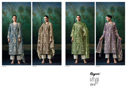 Izhai Reyna Mul Chanderi Pakistani Salwar Suits Wholesale