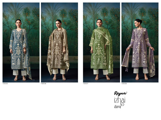 Izhai Reyna Corduroy Pashmina Suits Wholesaler India