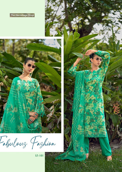 Iznik Vol 2 The Hermitage Shop Cotton Lawn Karachi Salwar Suits Supplier Ahmedabad
