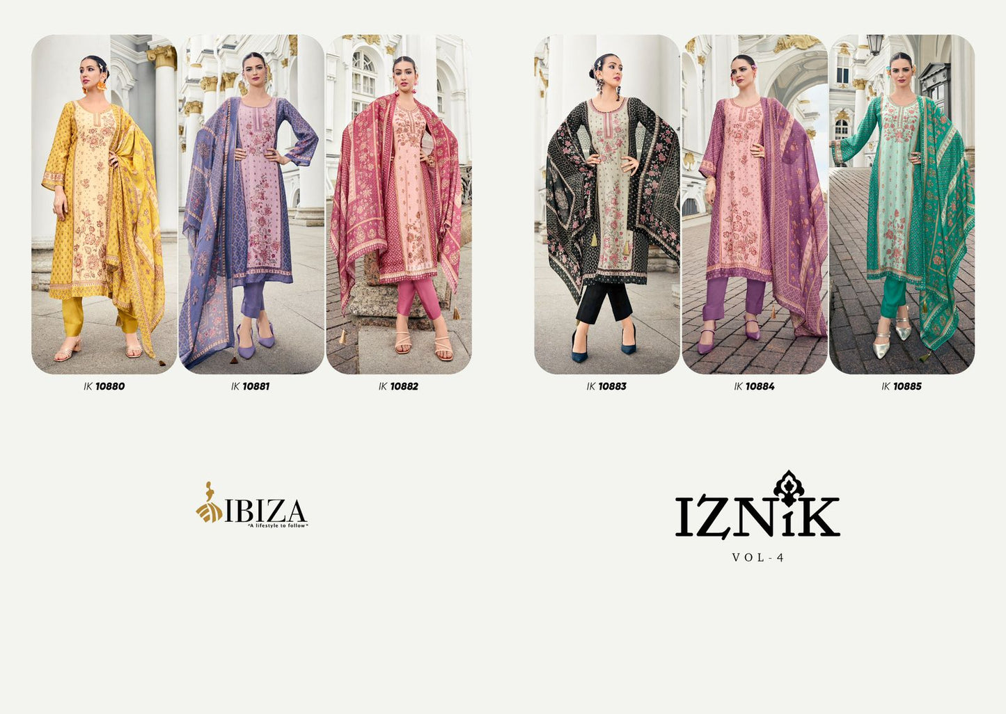 Iznik Vol 4 Ibiza Simmer Pant Style Suits Supplier Ahmedabad