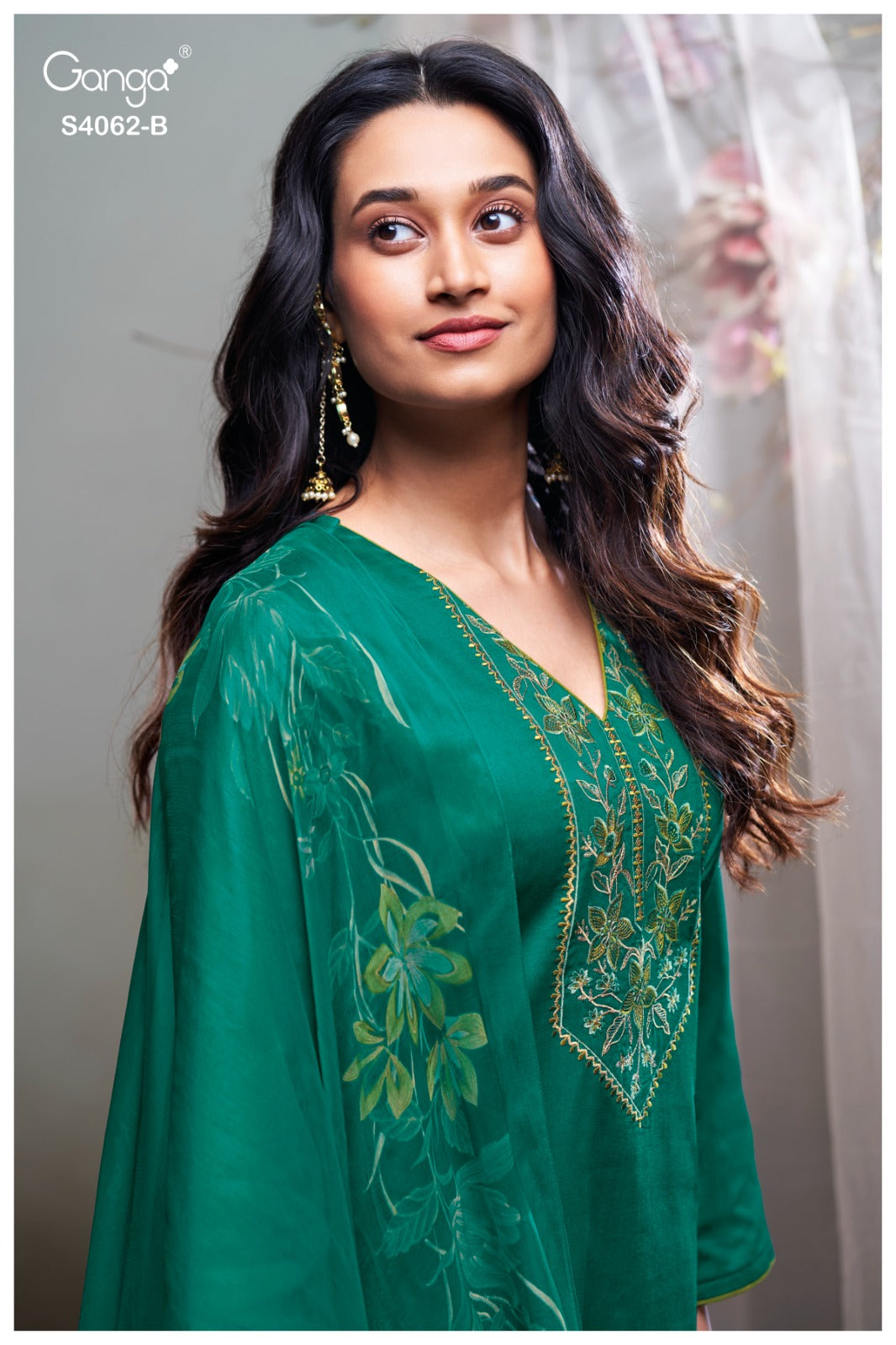 Izyra 4062 Ganga Cotton Satin Pant Style Suits Wholesale Rate