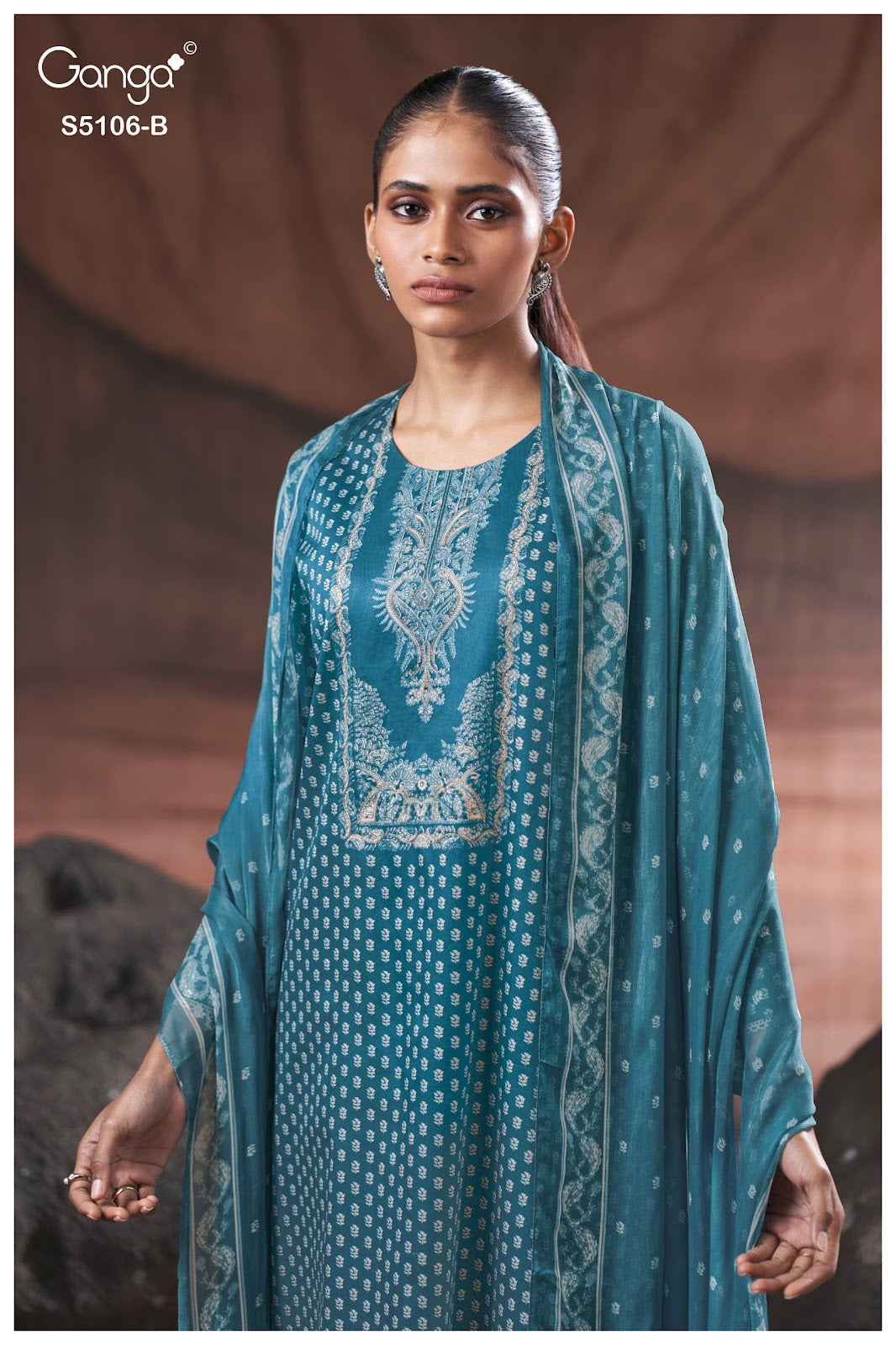 Izzie S5106 Ganga Cotton Satin Pant Style Suits Wholesale Price